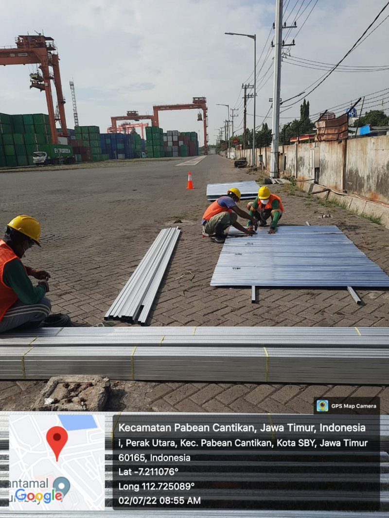 Pekerjaan Perbaikan Kontainer Yard Blok V (Eks.Udatin) PT Berlian Jasa Terminal Indonesia